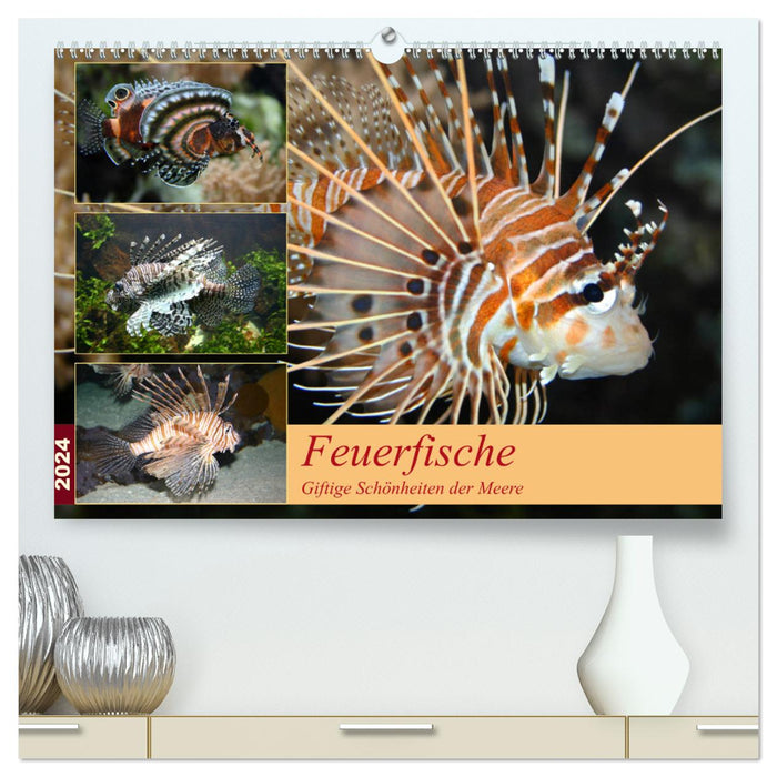 Feuerfische - Giftige Schönheiten der Meere (CALVENDO Premium Wandkalender 2024)