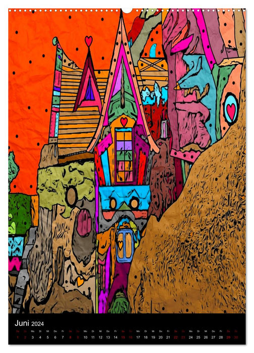 Le monde fou du pop art de Nico Bielow (Calendrier mural CALVENDO 2024) 