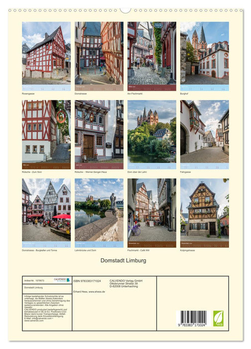 Cathédrale Ville Limbourg (Calvendo Premium Calendrier mural 2024) 