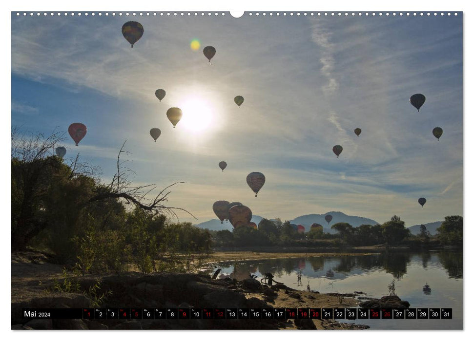 Vol en montgolfière - fascination et aventure (calendrier mural CALVENDO 2024) 