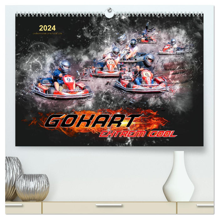GoKart - extrêmement cool (Calendrier mural CALVENDO Premium 2024)