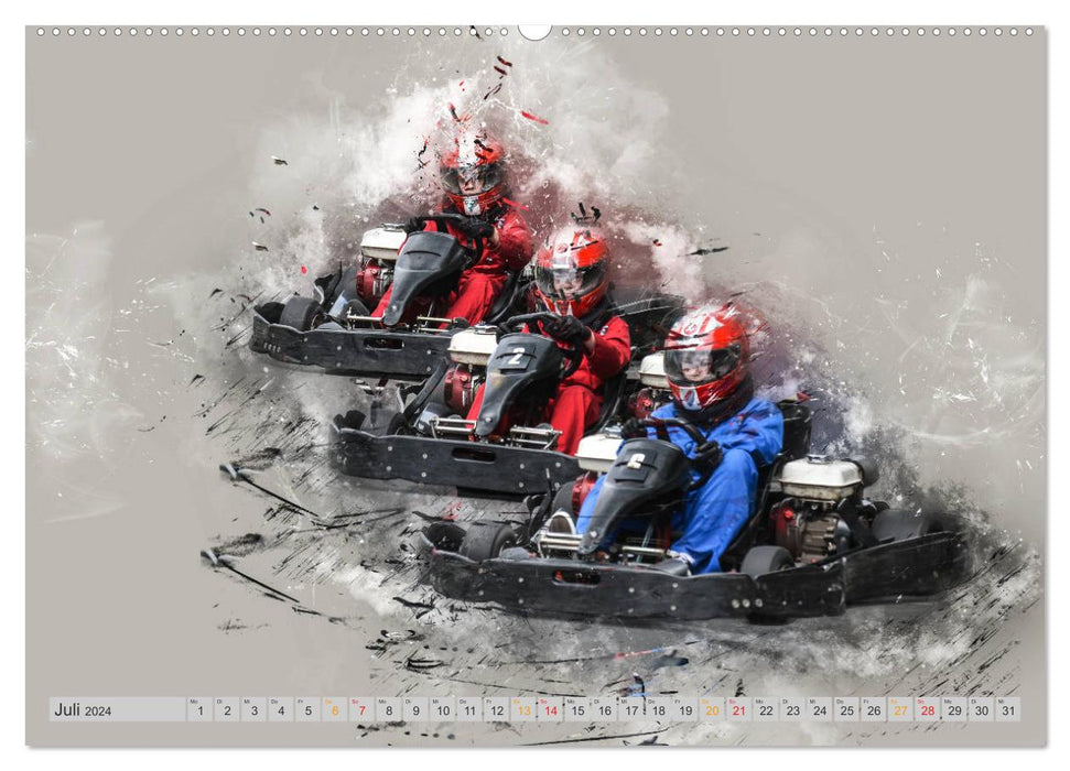 GoKart - extrêmement cool (Calendrier mural CALVENDO Premium 2024)