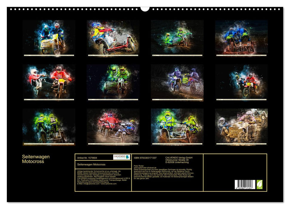 Seitenwagen Motocross (CALVENDO Wandkalender 2024)