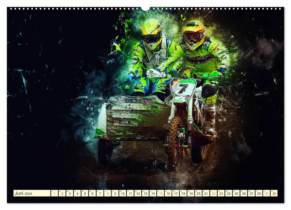 Seitenwagen Motocross (CALVENDO Wandkalender 2024)