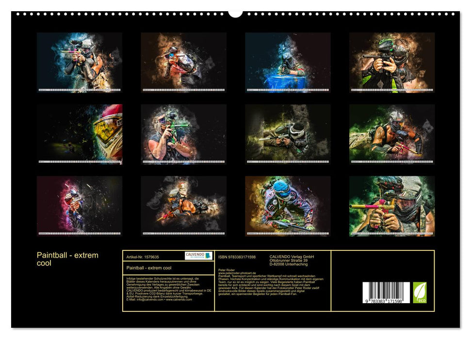 Paintball - extrem cool (CALVENDO Premium Wandkalender 2024)