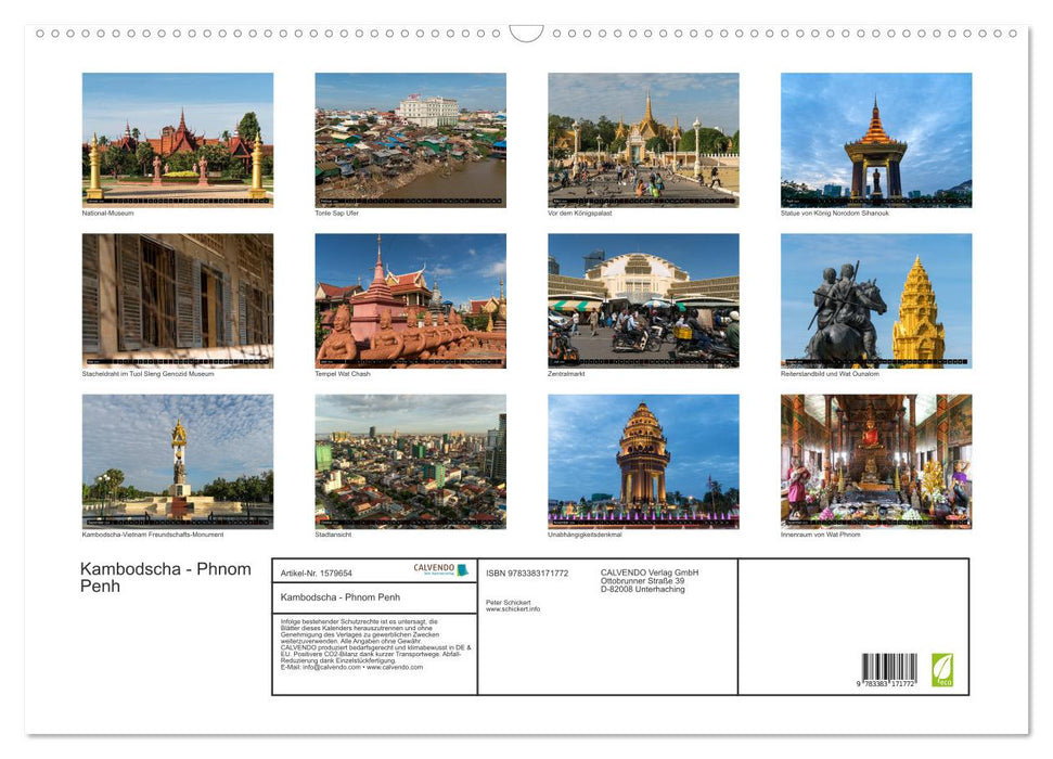 Kambodscha - Phnom Penh (CALVENDO Wandkalender 2024)