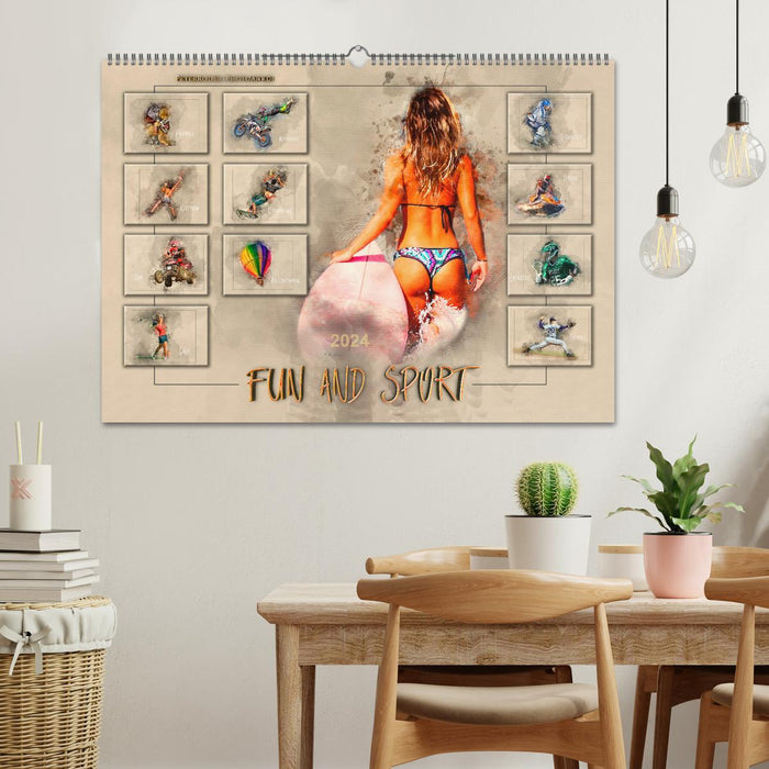 Fun et Sport (Calendrier mural CALVENDO 2024) 