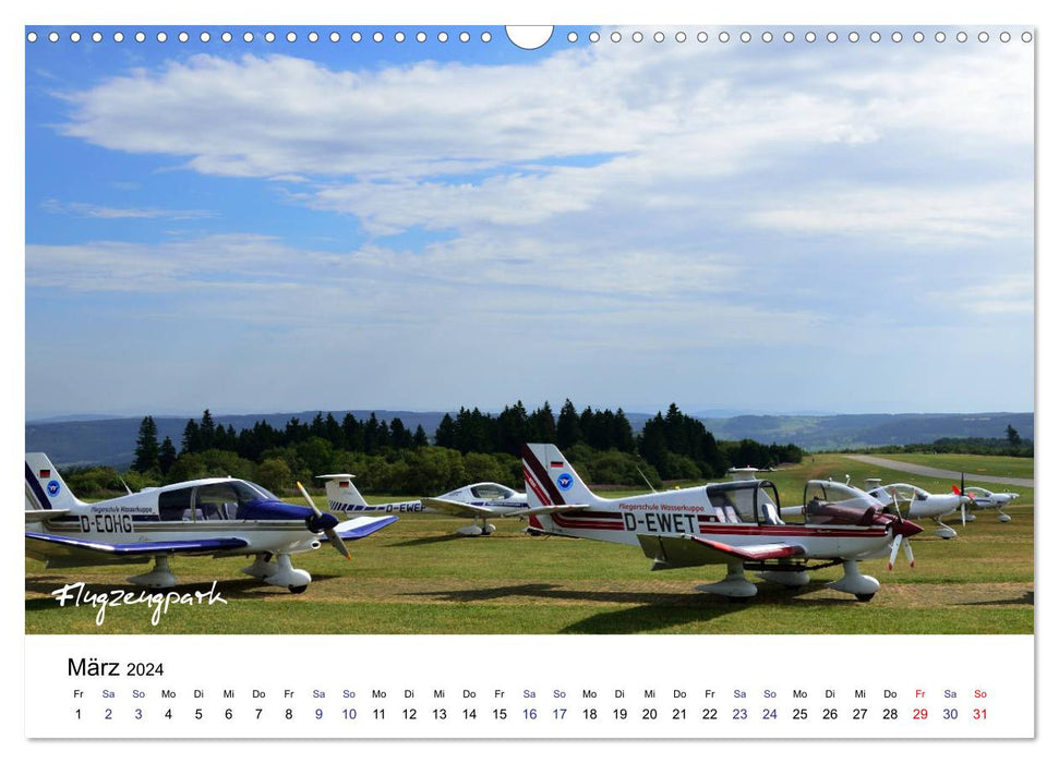 Fliegerschule Wasserkuppe (CALVENDO Wandkalender 2024)