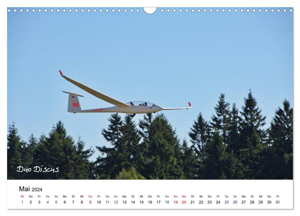 Fliegerschule Wasserkuppe (CALVENDO Wandkalender 2024)