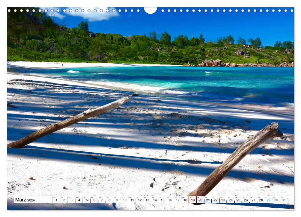 Seychelles - Paradis dans l'Océan Indien (Calendrier mural CALVENDO 2024) 