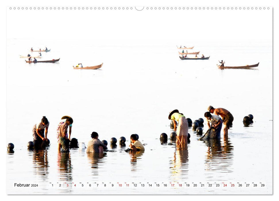 Myanmar - Voyage à travers l'ancienne Birmanie (Calendrier mural CALVENDO 2024) 