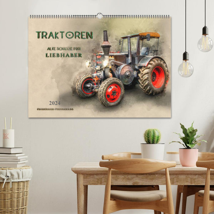 Tracteurs - trésors anciens pour les amoureux (calendrier mural CALVENDO 2024) 