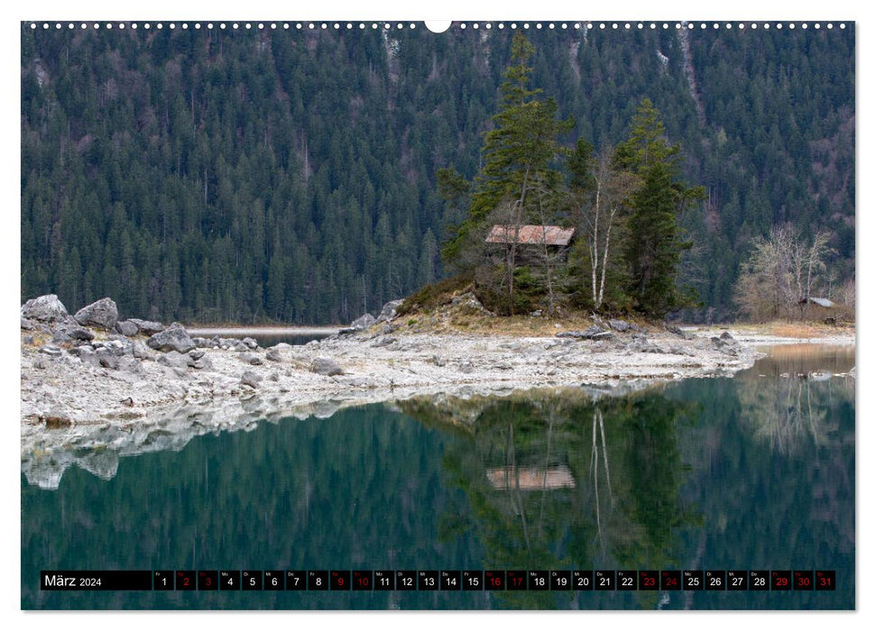 Autour de l'Eibsee (calendrier mural CALVENDO 2024) 