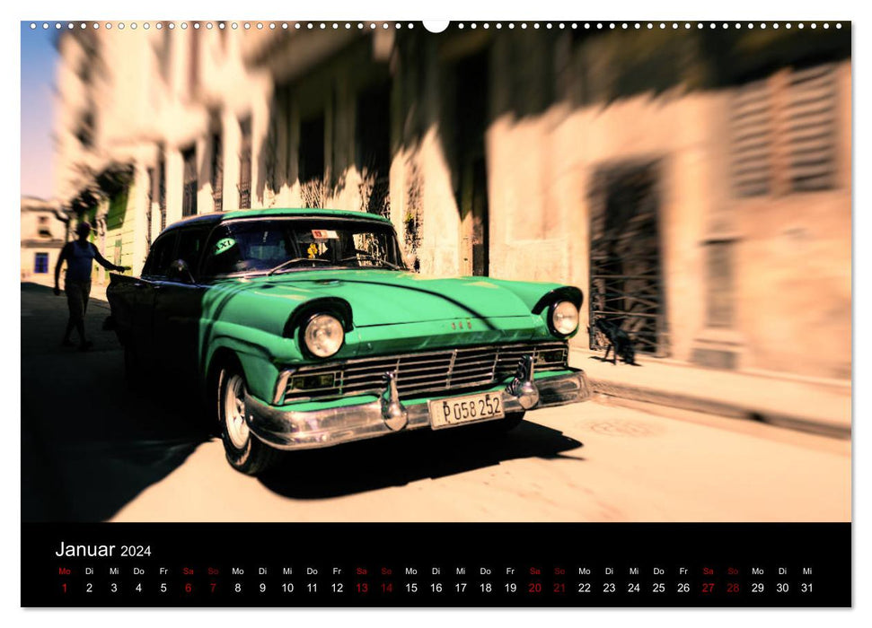 Cuba mobil - Kuba Autos (CALVENDO Wandkalender 2024)