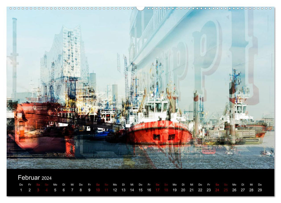 Hamburg-Art (CALVENDO Premium Wandkalender 2024)