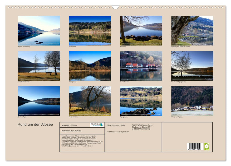 Around the Alpsee (CALVENDO wall calendar 2024) 