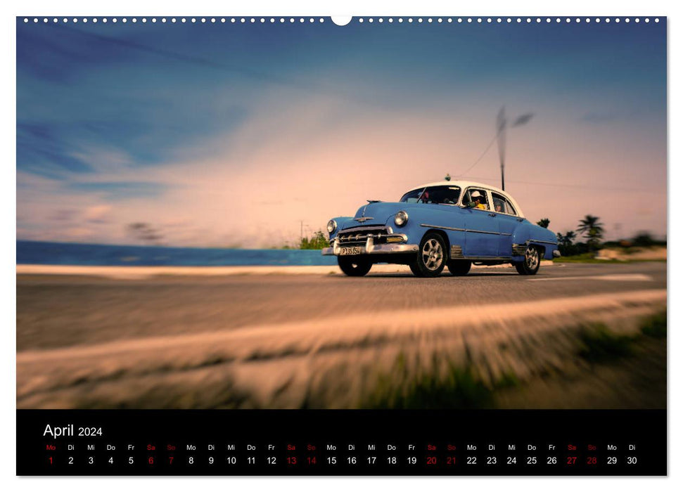 Cuba mobil - Kuba Autos (CALVENDO Premium Wandkalender 2024)