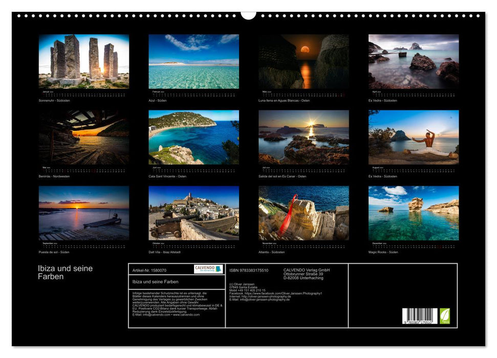 Ibiza and its colors (CALVENDO wall calendar 2024) 