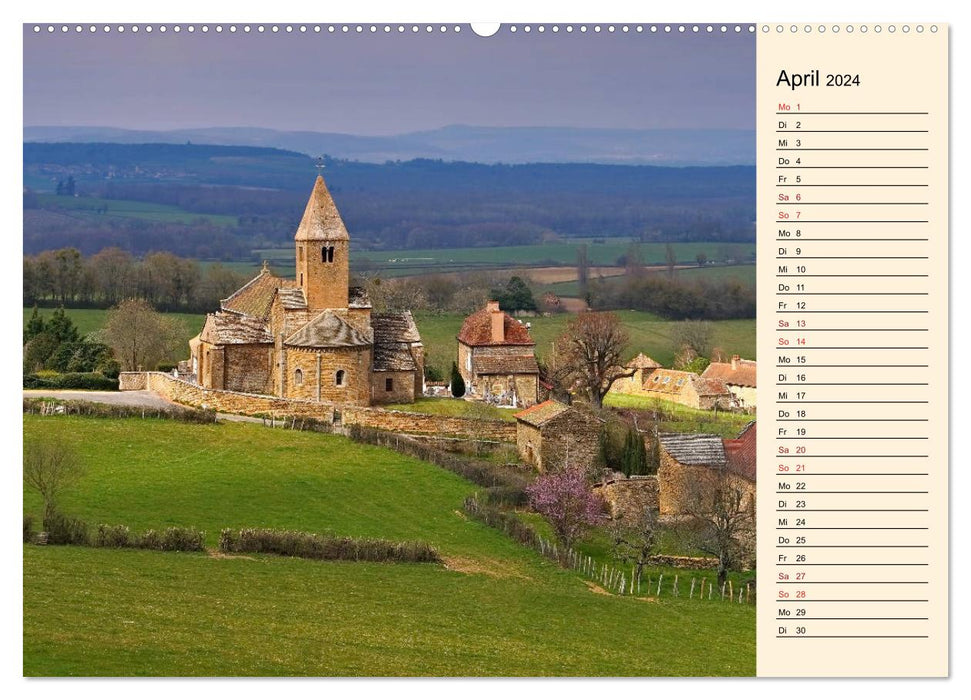 Burgundy - The Green Heart of France (CALVENDO Premium Wall Calendar 2024)