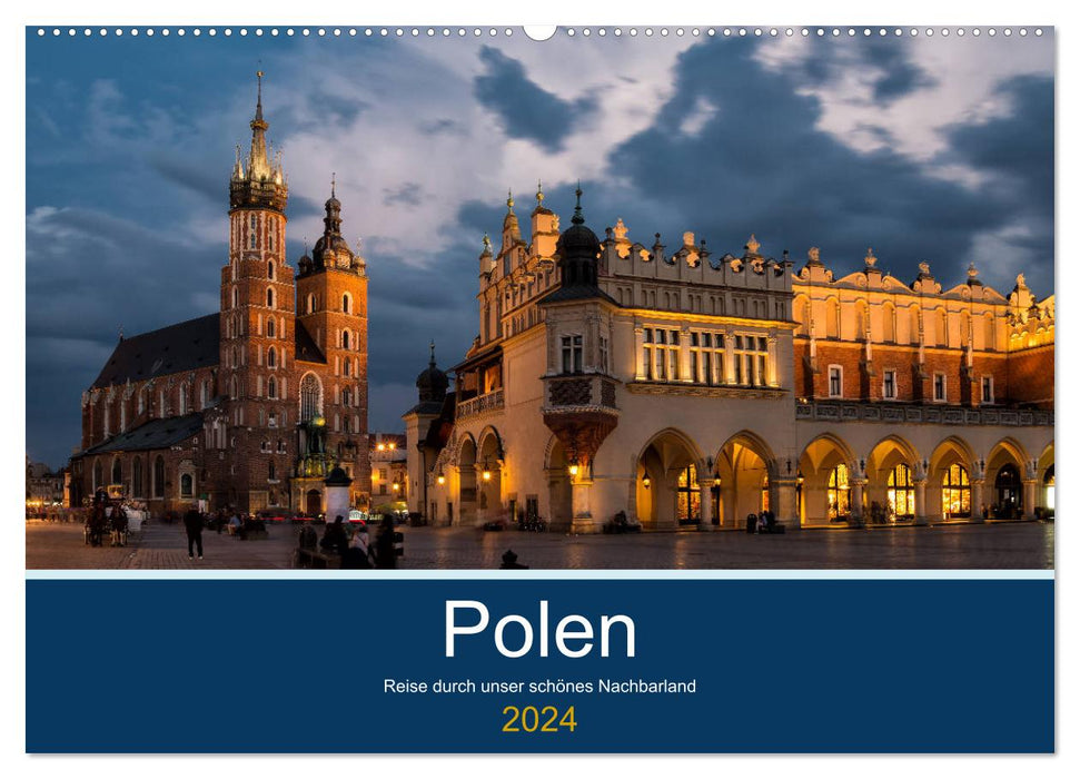 Pologne - Voyagez à travers notre beau pays voisin (Calendrier mural CALVENDO 2024) 