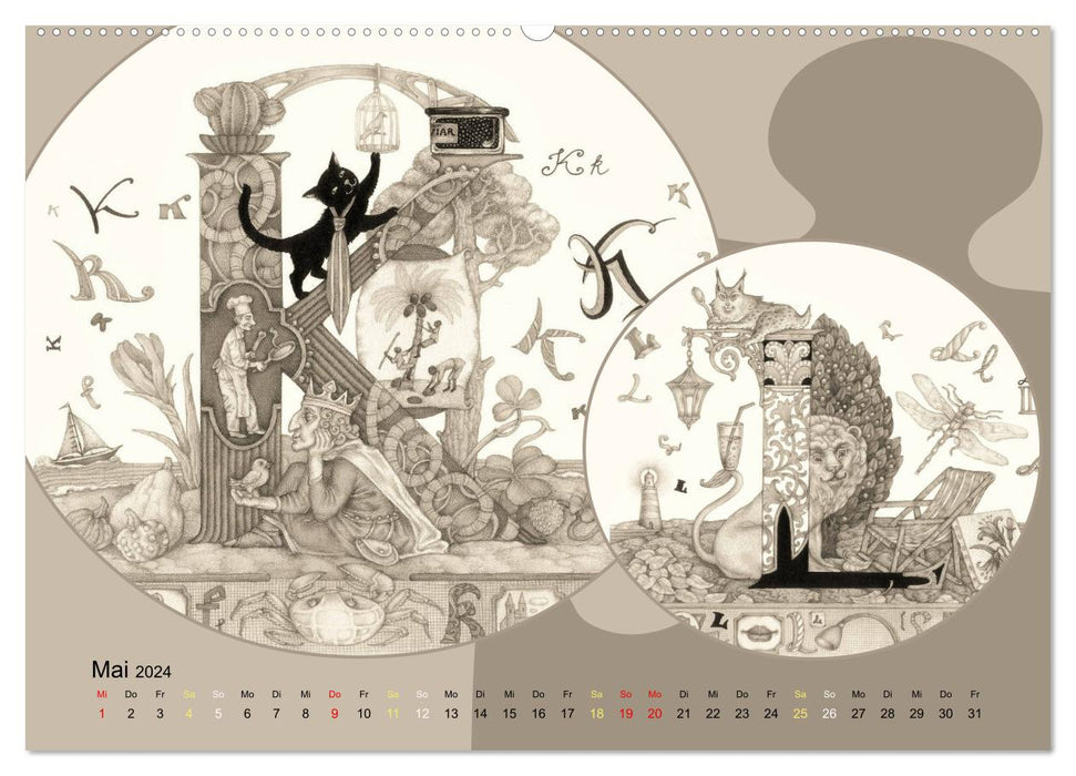 Alphabet. Ein Kinderkalender. (CALVENDO Premium Wandkalender 2024)
