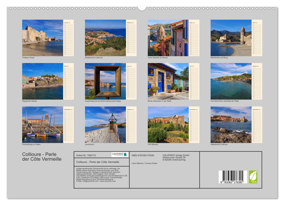 Collioure - Perle der Cote Vermeille (CALVENDO Premium Wandkalender 2024)