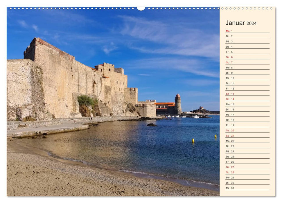 Collioure - Pearl of the Cote Vermeille (CALVENDO Premium Wall Calendar 2024) 