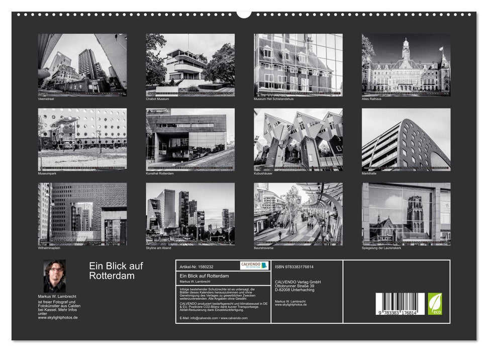 Ein Blick auf Rotterdam (CALVENDO Premium Wandkalender 2024)