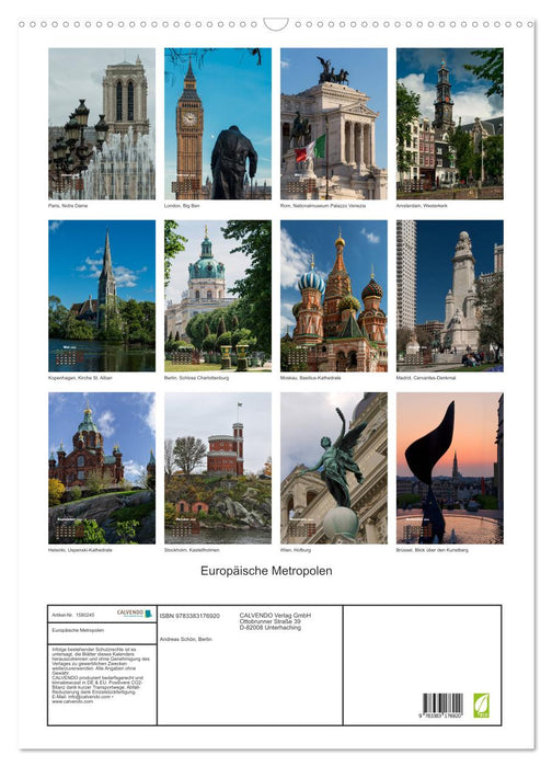 European metropolises (CALVENDO wall calendar 2024) 