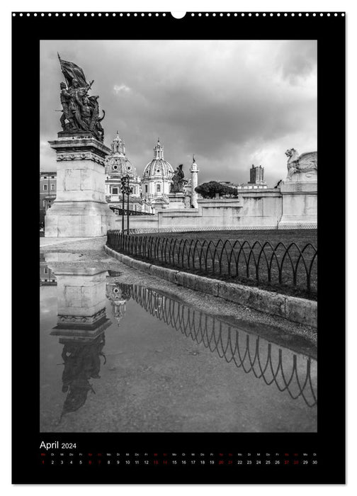 Monochrome Insights Rome (CALVENDO Premium Wall Calendar 2024) 