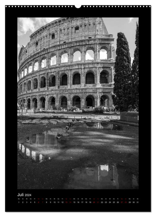Monochrome Einblicke Rom (CALVENDO Premium Wandkalender 2024)