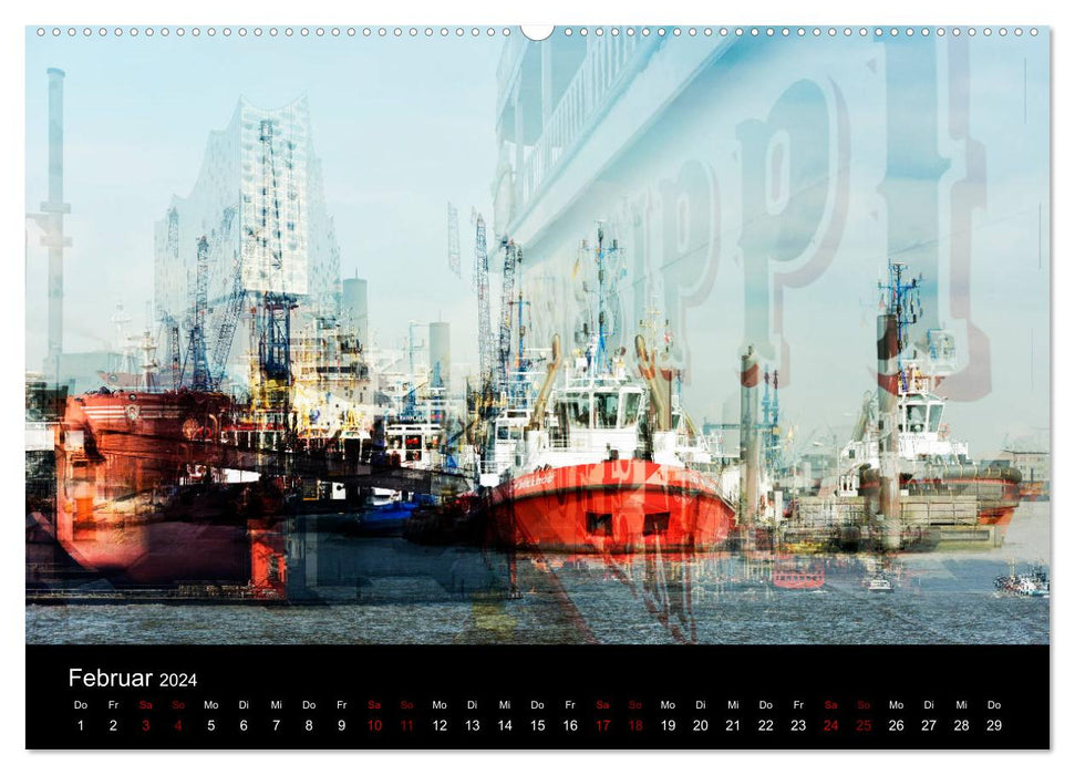 Hamburg-Art (CALVENDO wall calendar 2024) 