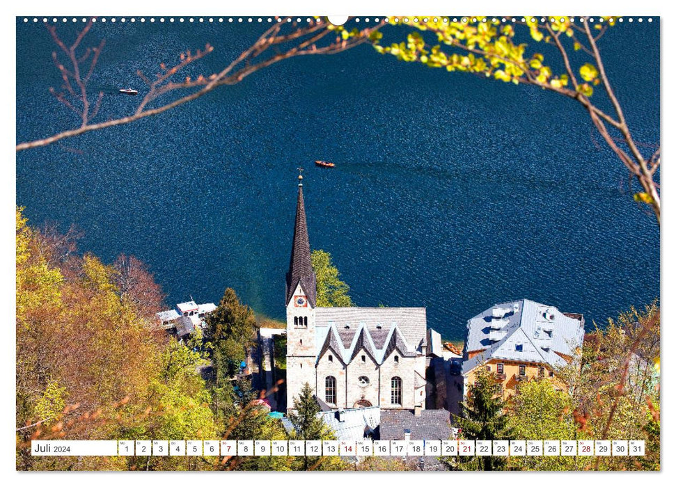 Am schönen Hallstättersee im oberösterreichischen Salzkammergut (CALVENDO Premium Wandkalender 2024)