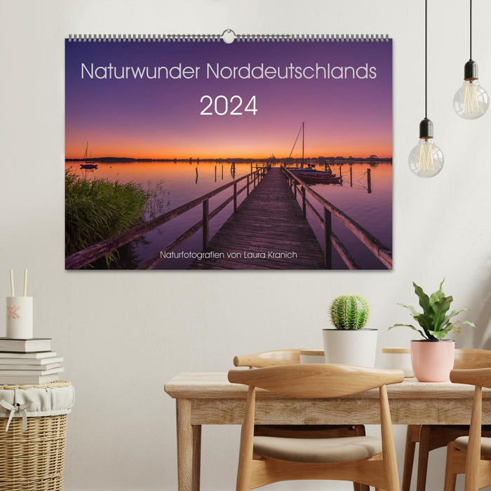 Merveilles naturelles du nord de l'Allemagne (calendrier mural CALVENDO 2024) 