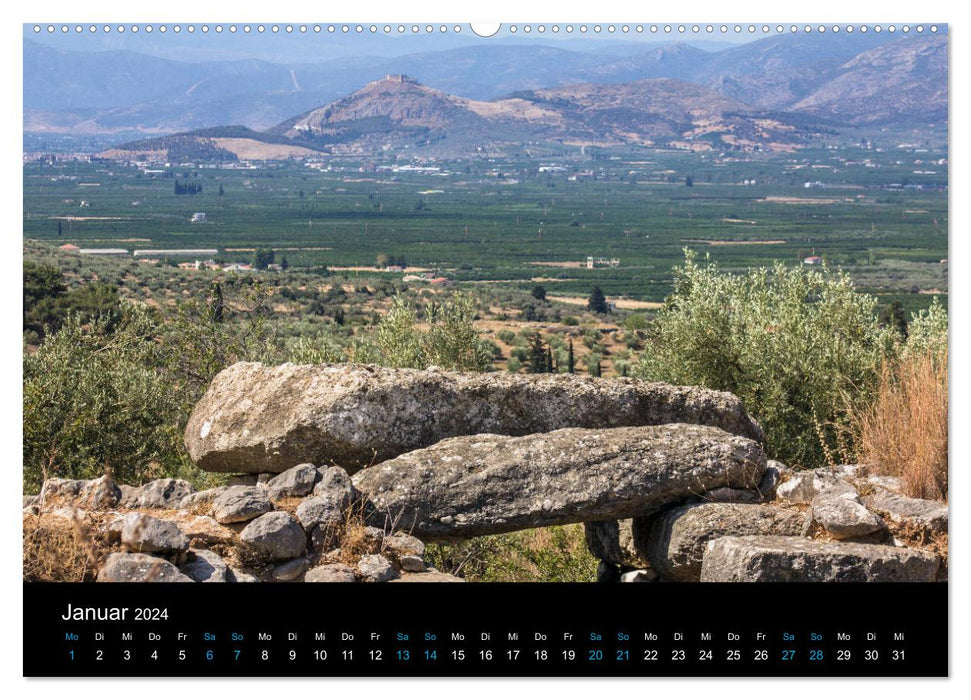 Péloponnèse, ancien rocher grec d'une magnifique beauté. Les régions d'Argolide, de Corinthie et d'Attique (calendrier mural CALVENDO 2024) 