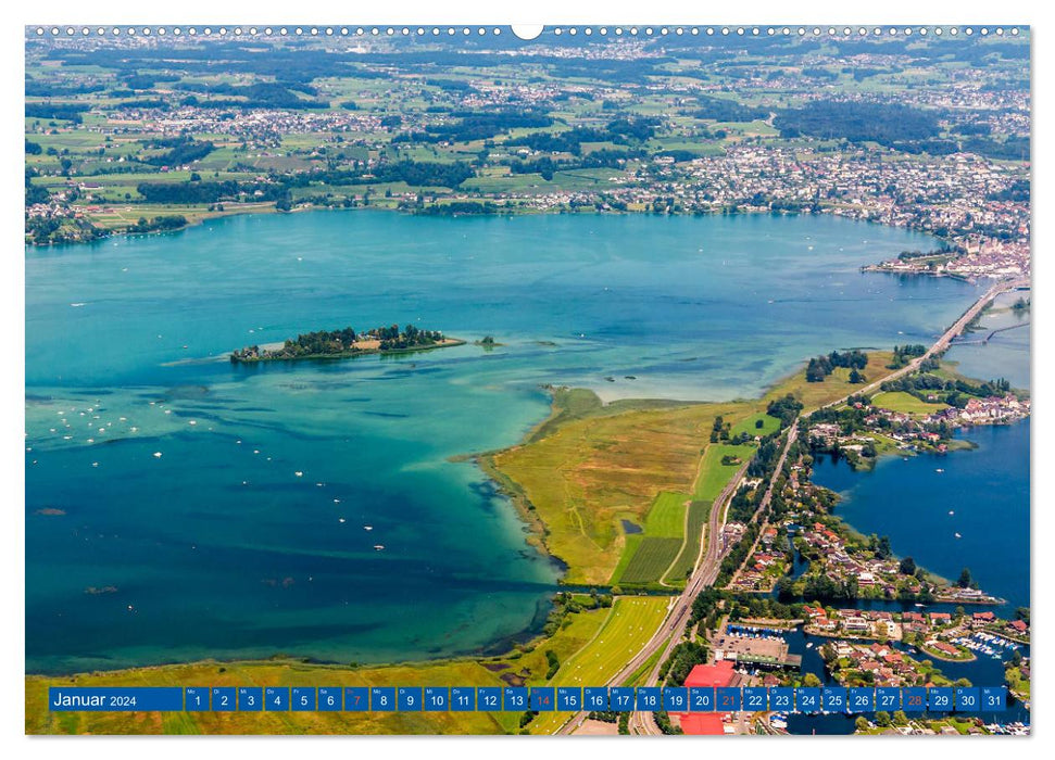 Aerial photos of Switzerland (CALVENDO Premium Wall Calendar 2024) 