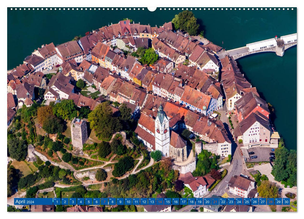 Luftaufnahmen der Schweiz (CALVENDO Premium Wandkalender 2024)