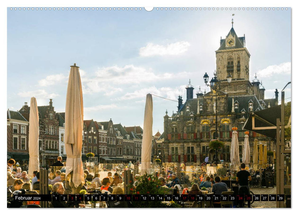 Delft magique – Perle des Pays-Bas (Calvendo Premium Calendrier mural 2024) 