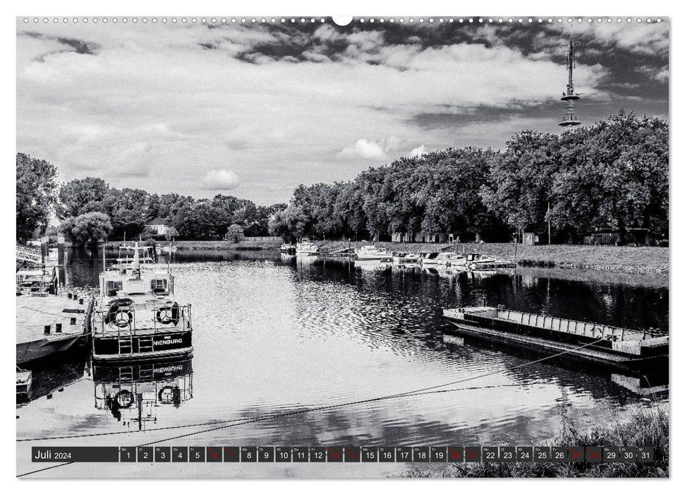 A view of Nienburg an der Weser (CALVENDO Premium Wall Calendar 2024) 