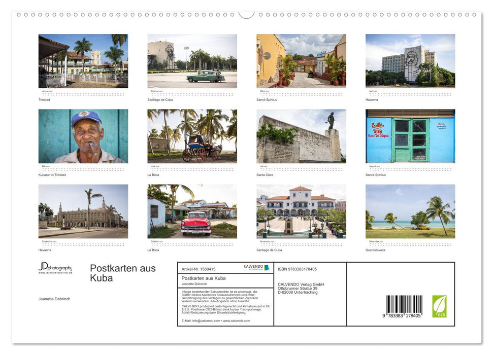 Cartes postales de Cuba (Calendrier mural CALVENDO Premium 2024) 