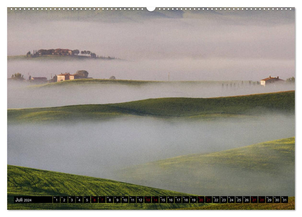 Toscane – Îles dans le brouillard (Calvendo Premium Wall Calendar 2024) 