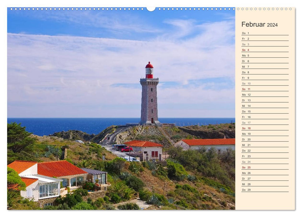 Cote Vermeille - Where the Pyrenees kiss the sea (CALVENDO Premium Wall Calendar 2024) 