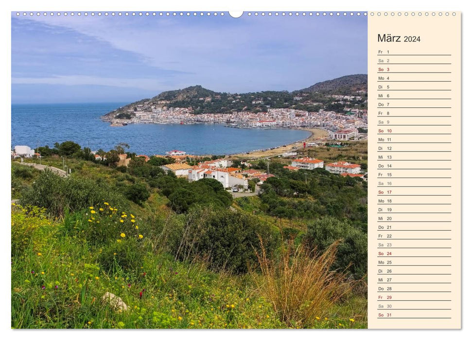 Cote Vermeille - Where the Pyrenees kiss the sea (CALVENDO Premium Wall Calendar 2024) 