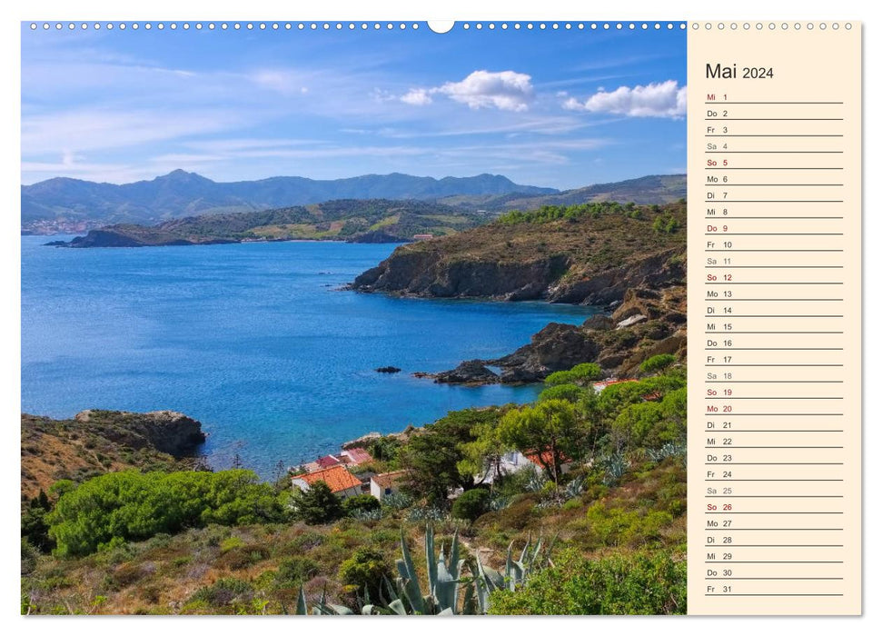 Cote Vermeille - Where the Pyrenees kiss the sea (CALVENDO Premium Wall Calendar 2024) 