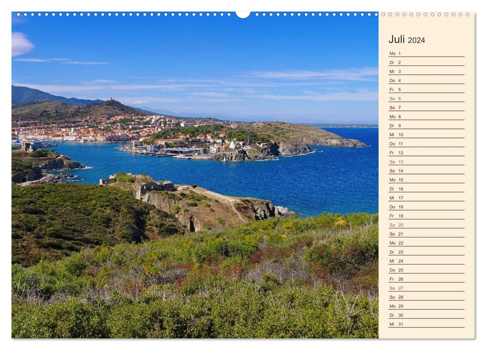 Cote Vermeille - Where the Pyrenees kiss the sea (CALVENDO Premium Wall Calendar 2024) 