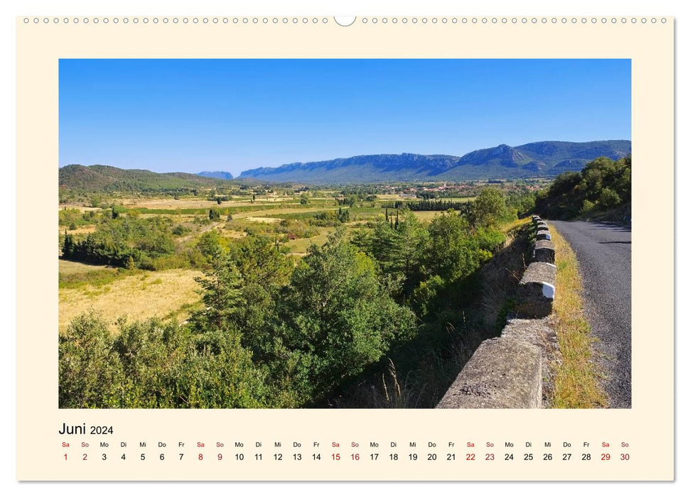 Occitanie - On the road in the foothills of the Pyrenees (CALVENDO Premium Wall Calendar 2024) 