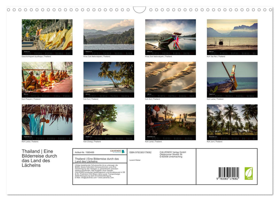 Thailand - A picture journey through the land of smiles (CALVENDO wall calendar 2024) 