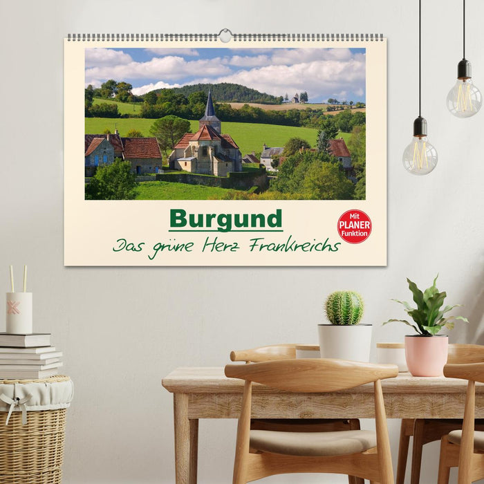 Burgund - Das grüne Herz Frankreichs (CALVENDO Wandkalender 2024)