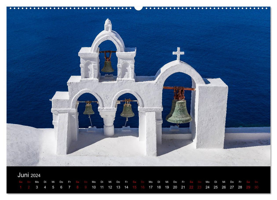 Santorini - Queen of the Cyclades (CALVENDO Premium Wall Calendar 2024) 