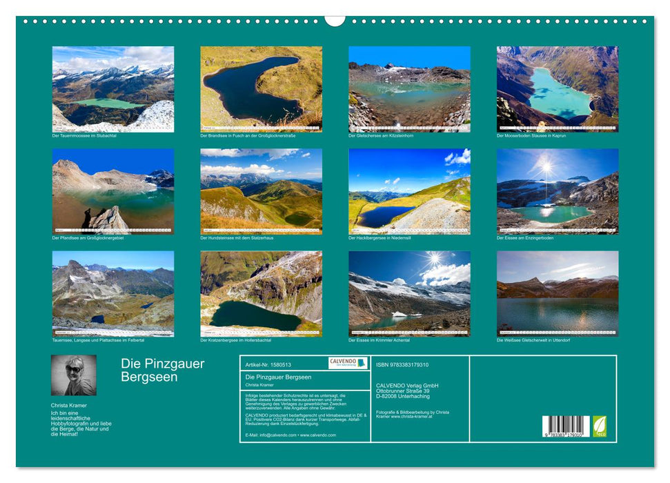 The Pinzgau mountain lakes in the beautiful Salzburger Land (CALVENDO wall calendar 2024) 